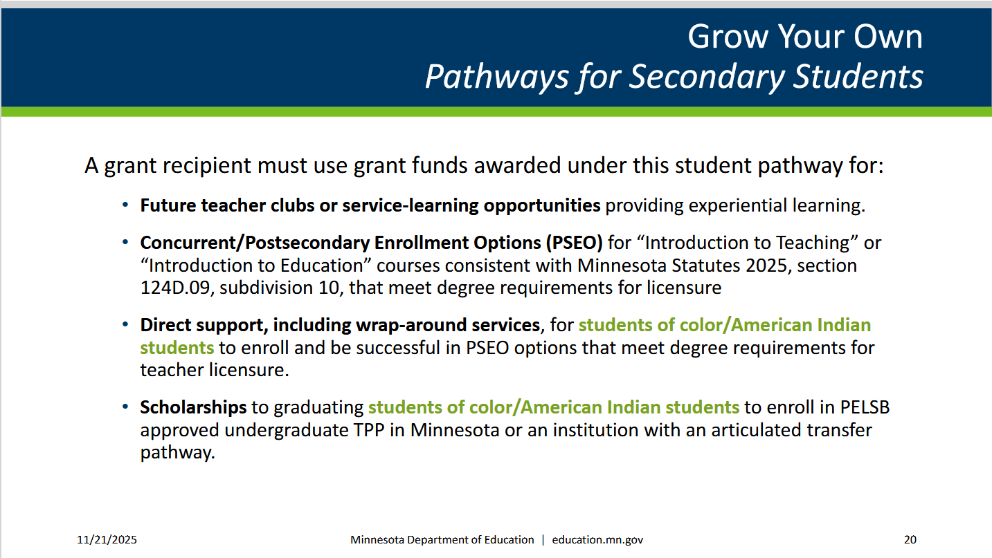 Manning-MN Grow Students of Color Manning-MN Grow Students of Color