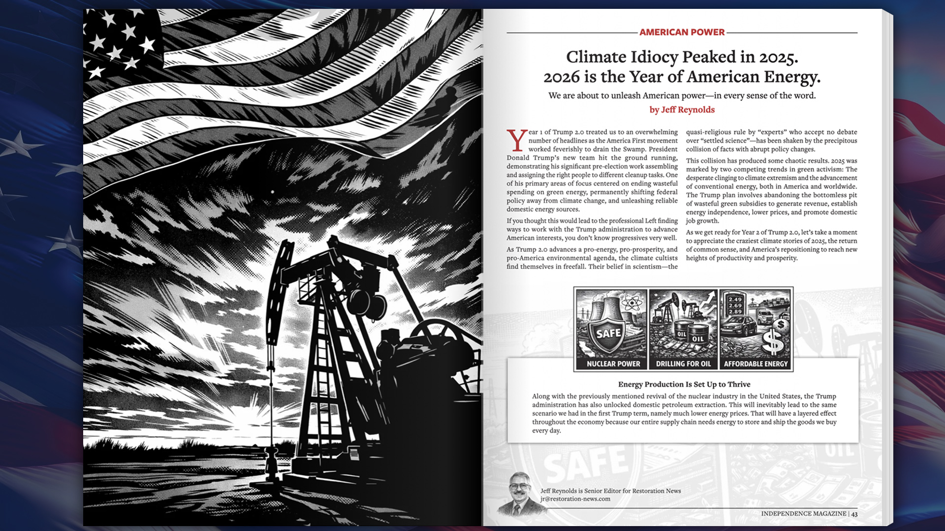 FROM THE MAG: Climate Idiocy Peaked in 2025. 2026 is the Year of American Energy.